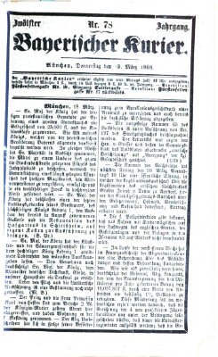 Bayerischer Kurier Donnerstag 19. März 1868