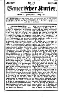 Bayerischer Kurier Freitag 20. März 1868