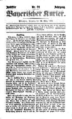 Bayerischer Kurier Sonntag 22. März 1868