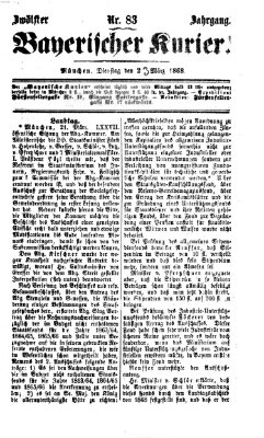 Bayerischer Kurier Dienstag 24. März 1868