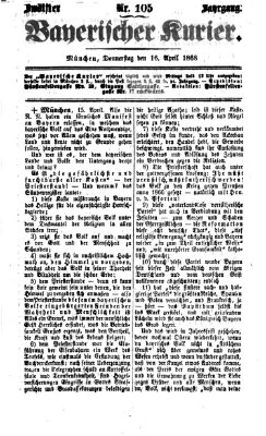 Bayerischer Kurier Donnerstag 16. April 1868