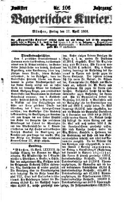 Bayerischer Kurier Freitag 17. April 1868