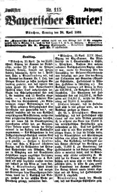 Bayerischer Kurier Sonntag 26. April 1868