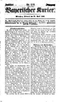 Bayerischer Kurier Mittwoch 29. April 1868