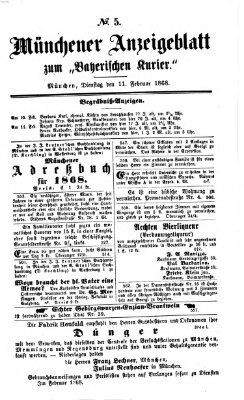 Bayerischer Kurier Dienstag 11. Februar 1868