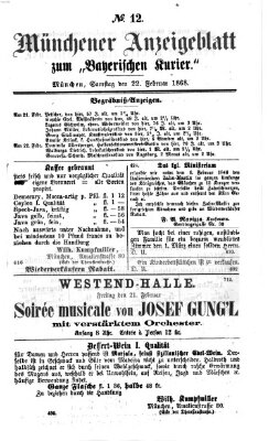 Bayerischer Kurier Samstag 22. Februar 1868