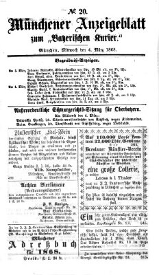 Bayerischer Kurier Mittwoch 4. März 1868