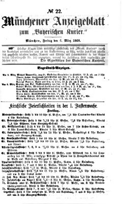 Bayerischer Kurier Freitag 6. März 1868