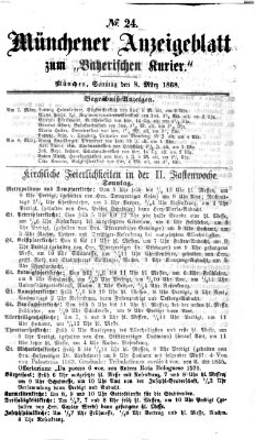 Bayerischer Kurier Sonntag 8. März 1868