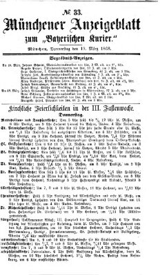 Bayerischer Kurier Donnerstag 19. März 1868