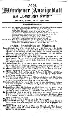 Bayerischer Kurier Sonntag 12. April 1868