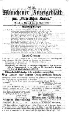 Bayerischer Kurier Mittwoch 15. April 1868