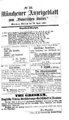 Bayerischer Kurier Mittwoch 22. April 1868