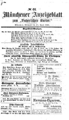 Bayerischer Kurier Mittwoch 29. April 1868