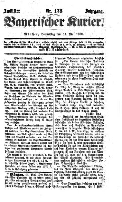 Bayerischer Kurier Donnerstag 14. Mai 1868