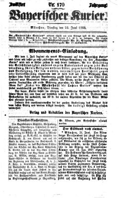 Bayerischer Kurier Dienstag 23. Juni 1868