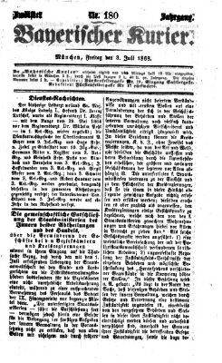 Bayerischer Kurier Freitag 3. Juli 1868