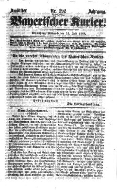 Bayerischer Kurier Mittwoch 15. Juli 1868