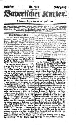 Bayerischer Kurier Donnerstag 16. Juli 1868