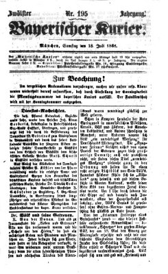 Bayerischer Kurier Samstag 18. Juli 1868