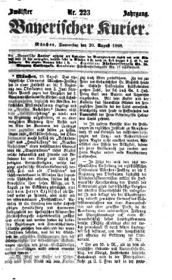 Bayerischer Kurier Donnerstag 20. August 1868