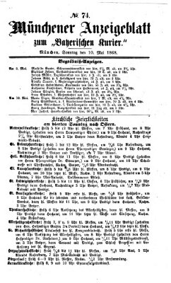 Bayerischer Kurier Sonntag 10. Mai 1868