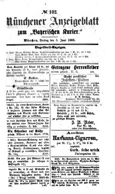 Bayerischer Kurier Freitag 5. Juni 1868