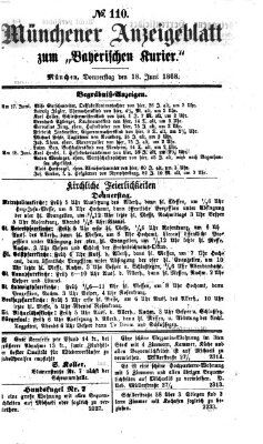 Bayerischer Kurier Donnerstag 18. Juni 1868