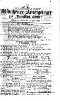 Bayerischer Kurier Dienstag 23. Juni 1868