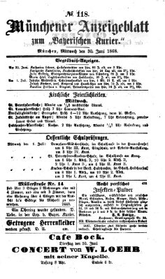 Bayerischer Kurier Dienstag 30. Juni 1868