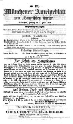 Bayerischer Kurier Freitag 3. Juli 1868