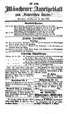 Bayerischer Kurier Dienstag 14. Juli 1868