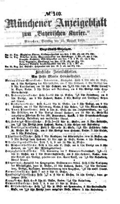 Bayerischer Kurier Samstag 15. August 1868