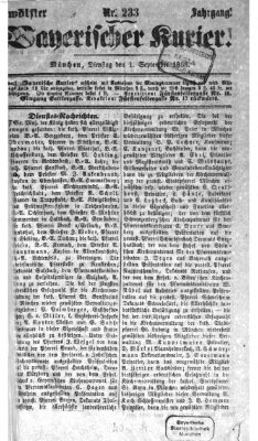 Bayerischer Kurier Dienstag 1. September 1868