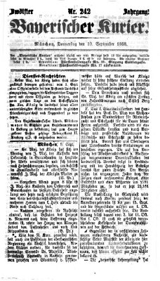 Bayerischer Kurier Donnerstag 10. September 1868