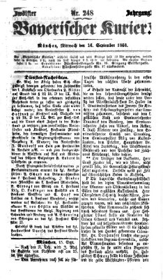 Bayerischer Kurier Mittwoch 16. September 1868