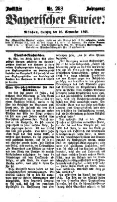 Bayerischer Kurier Samstag 26. September 1868