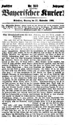 Bayerischer Kurier Sonntag 27. September 1868