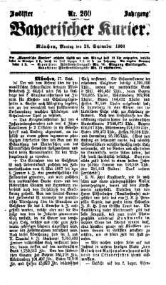 Bayerischer Kurier Montag 28. September 1868