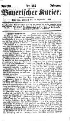 Bayerischer Kurier Mittwoch 30. September 1868