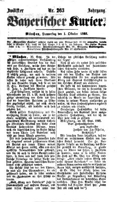 Bayerischer Kurier Donnerstag 1. Oktober 1868