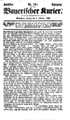 Bayerischer Kurier Freitag 2. Oktober 1868