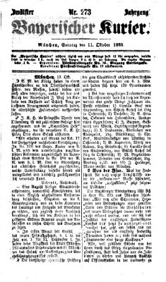 Bayerischer Kurier Sonntag 11. Oktober 1868