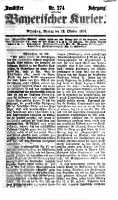 Bayerischer Kurier Montag 12. Oktober 1868