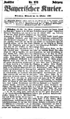 Bayerischer Kurier Mittwoch 14. Oktober 1868