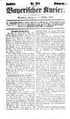 Bayerischer Kurier Freitag 16. Oktober 1868