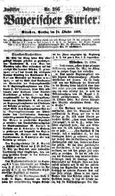 Bayerischer Kurier Samstag 24. Oktober 1868