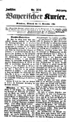 Bayerischer Kurier Mittwoch 11. November 1868