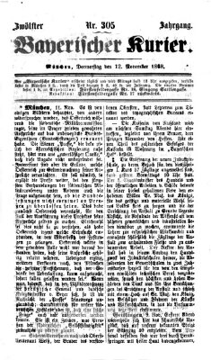 Bayerischer Kurier Donnerstag 12. November 1868