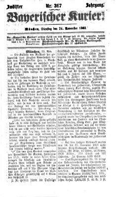 Bayerischer Kurier Dienstag 24. November 1868